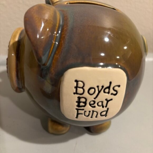 Boyd's Bear Fund Vintage Piggy Bank 2003 Retired Ceramic - Picture 1 of 6